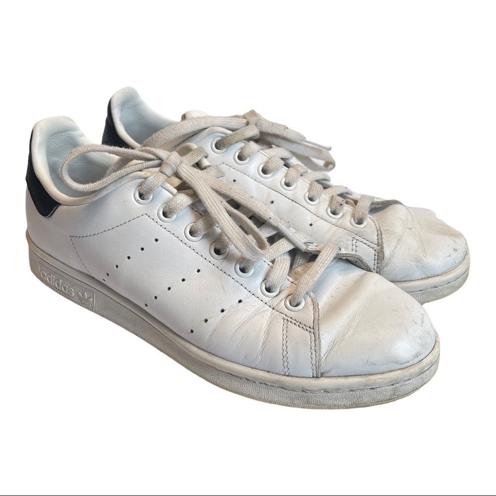 Adidas Men's Stan Smith White Green Three Stripes Classic Skateboarding …
